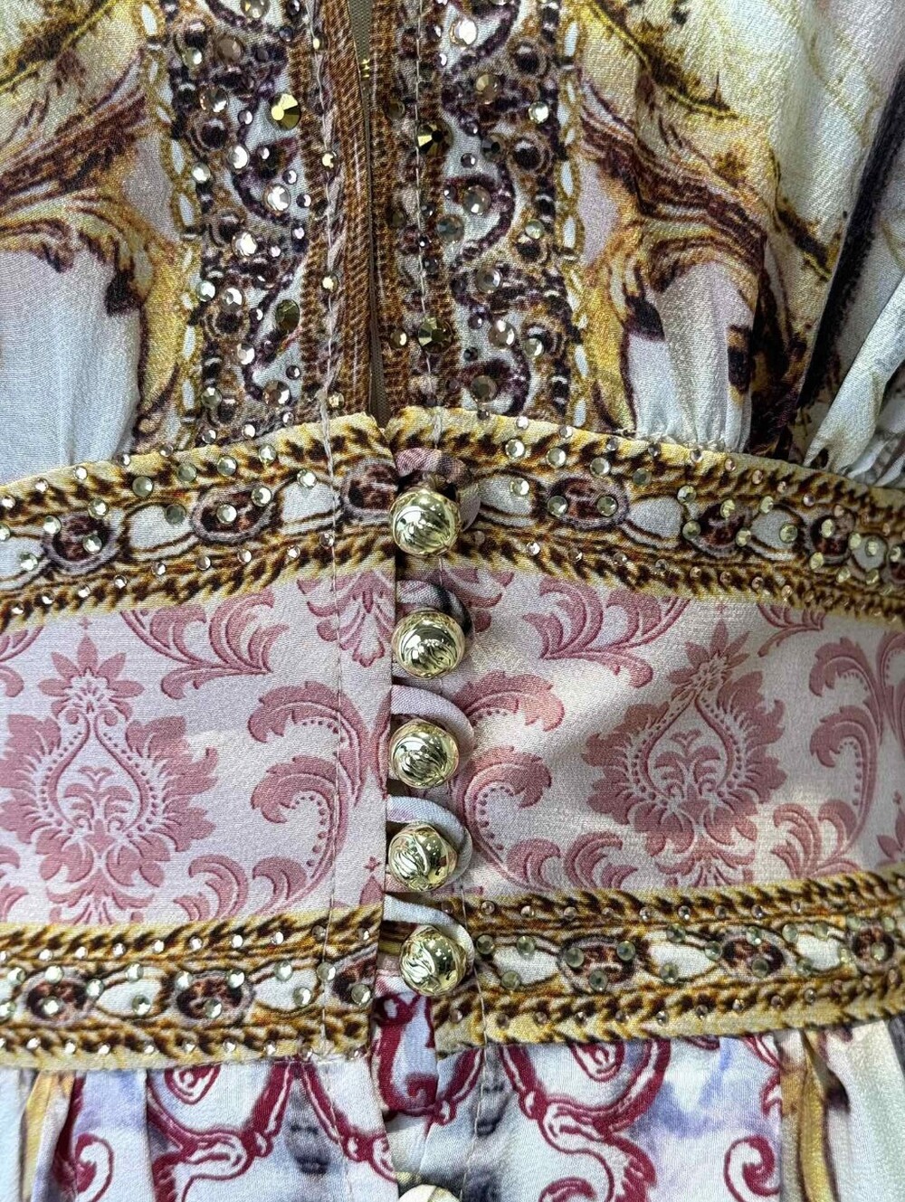 Camilla shaped waistband dress with gathered sleeves In Kissed By The Prince - Picture 10 of 16